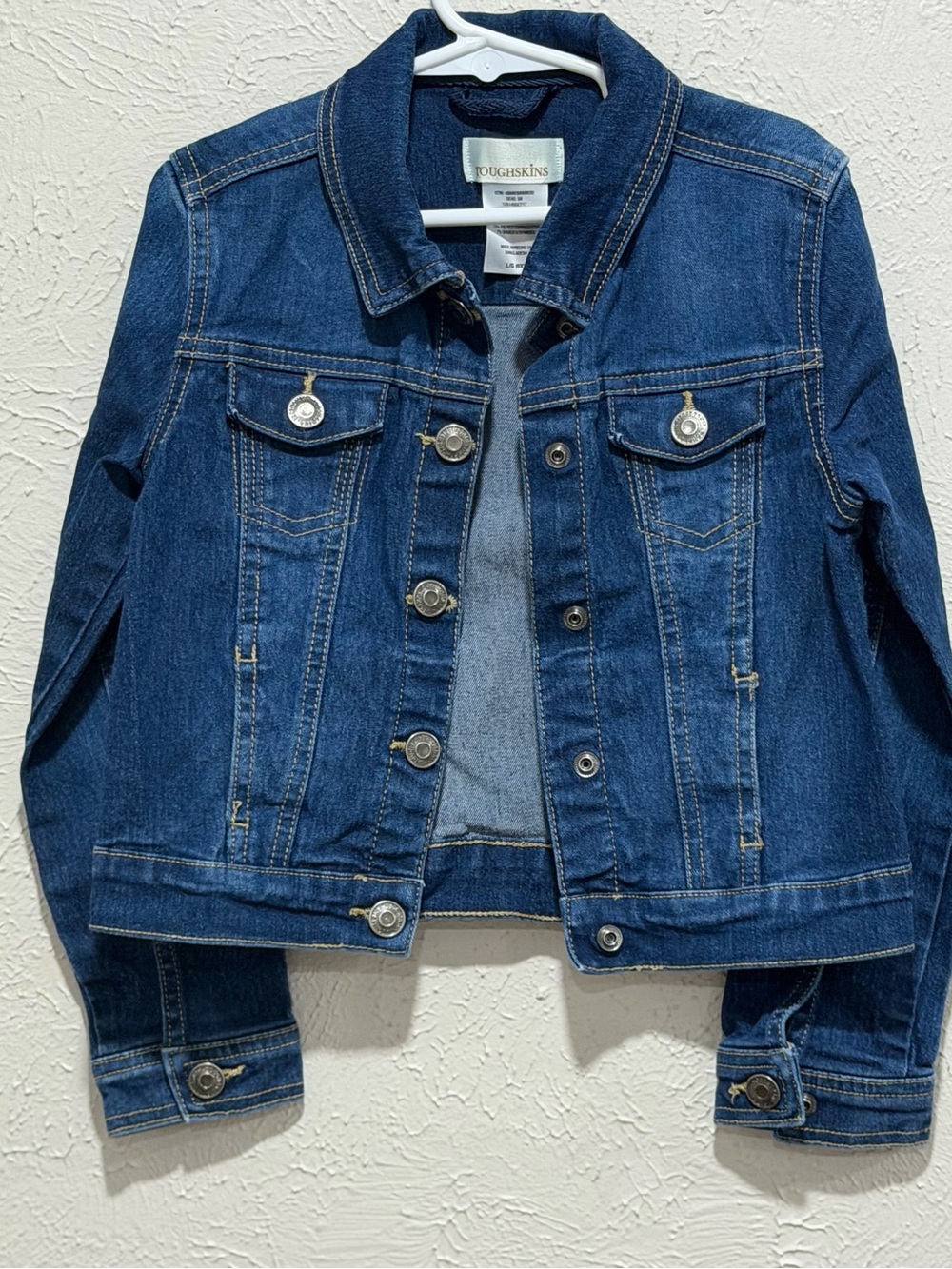 Toughskins Girls Denim Jacket in Dark Blue